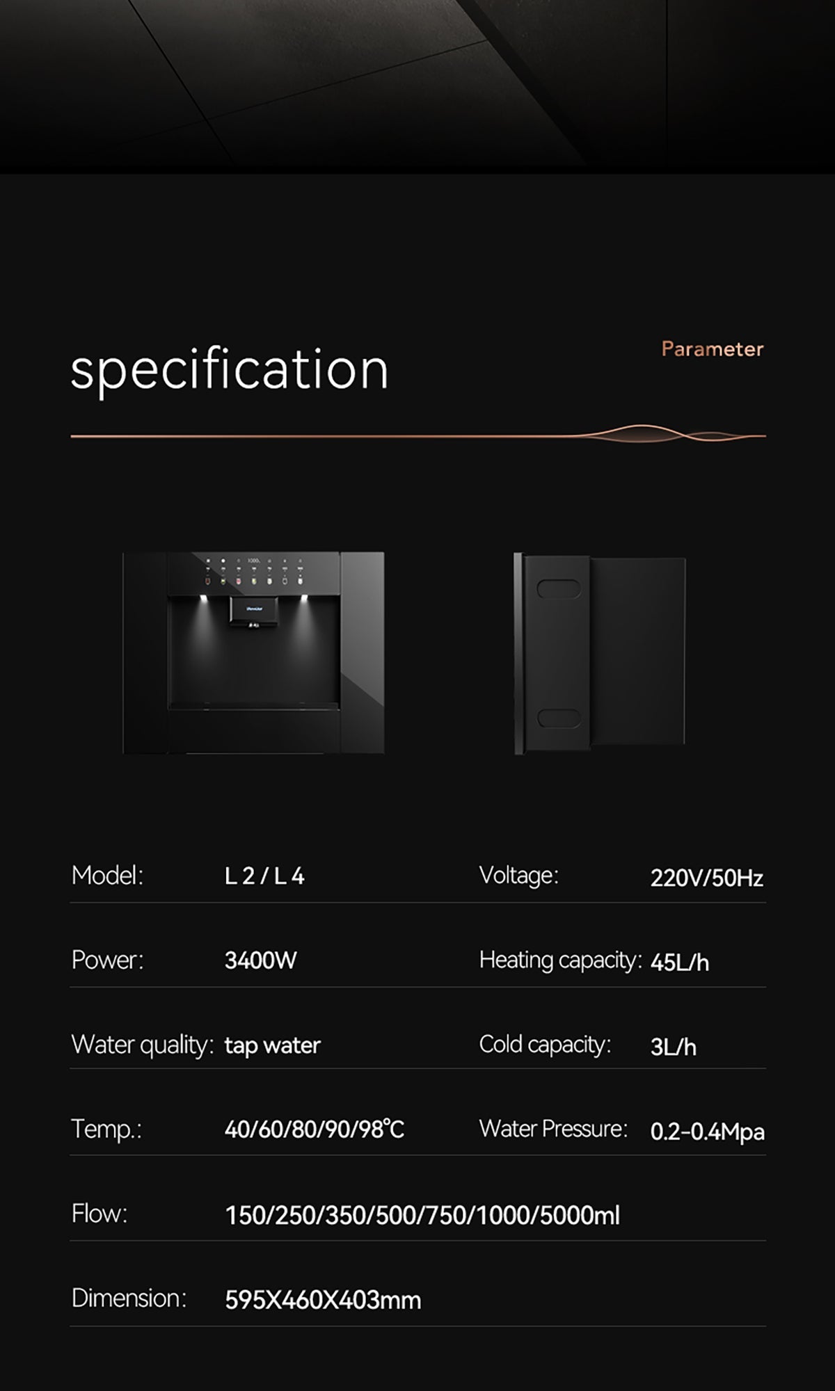 Built-in water dispenser——嵌入式直饮机